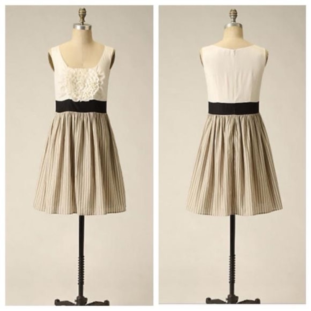 Anthropologie Burlapp Boutonniere Dress Size M